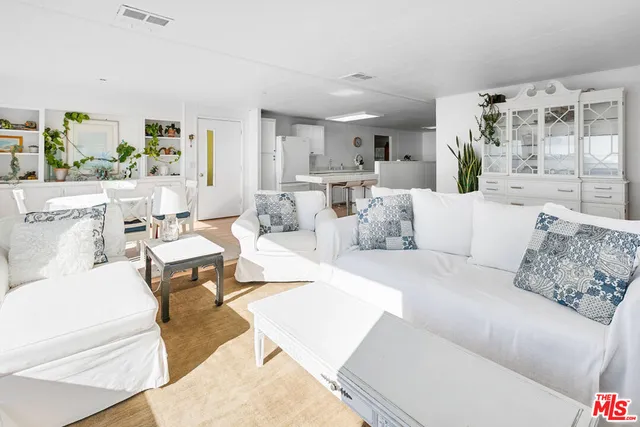 a view of livingroom with furniture and a potted plant
