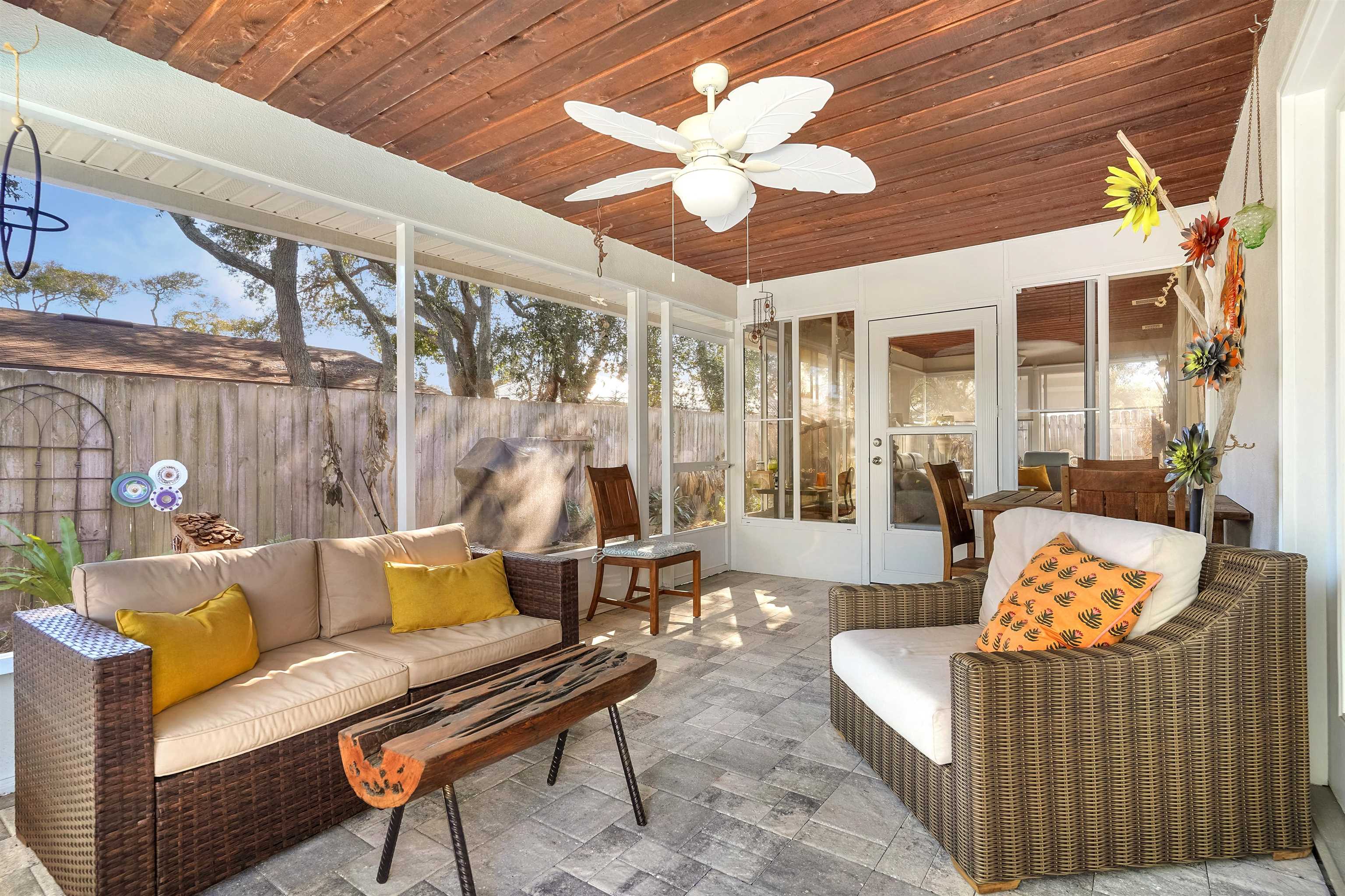 321 Mystical Way St. Augustine, FL 32080 - Photo 27 of 46 Sunroom / solarium with an outdoor living space and a ceiling fan