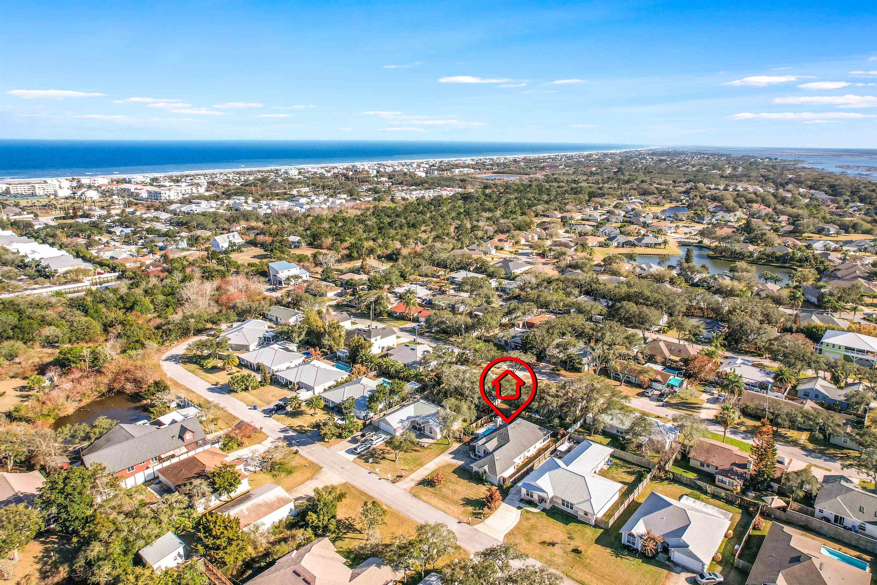 321 Mystical Way St. Augustine, FL 32080 - Photo 37 of 46 Aerial view of residential area featuring a nearby body of water