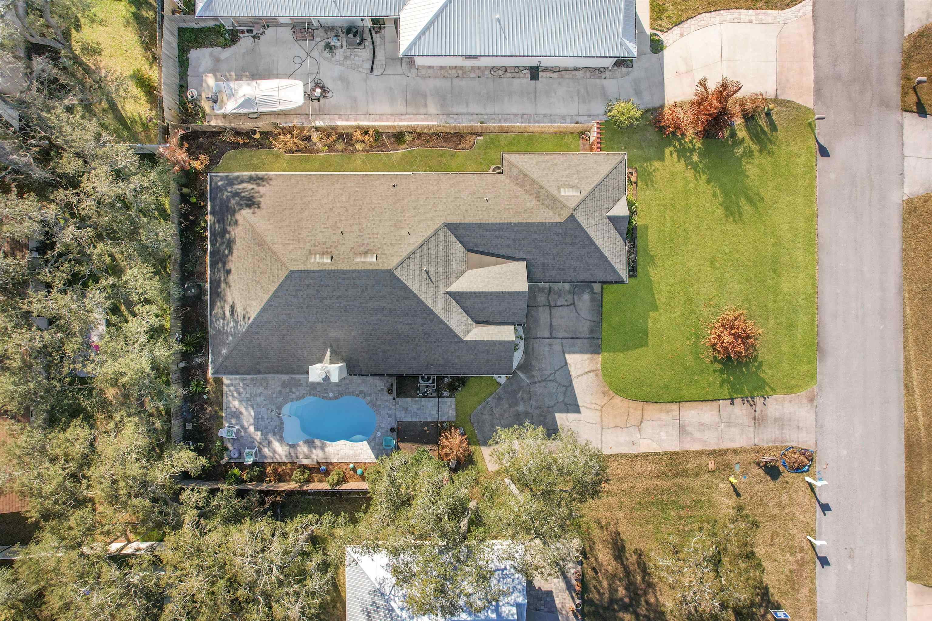 321 Mystical Way St. Augustine, FL 32080 - Photo 41 of 46 View from above of property with a pool area
