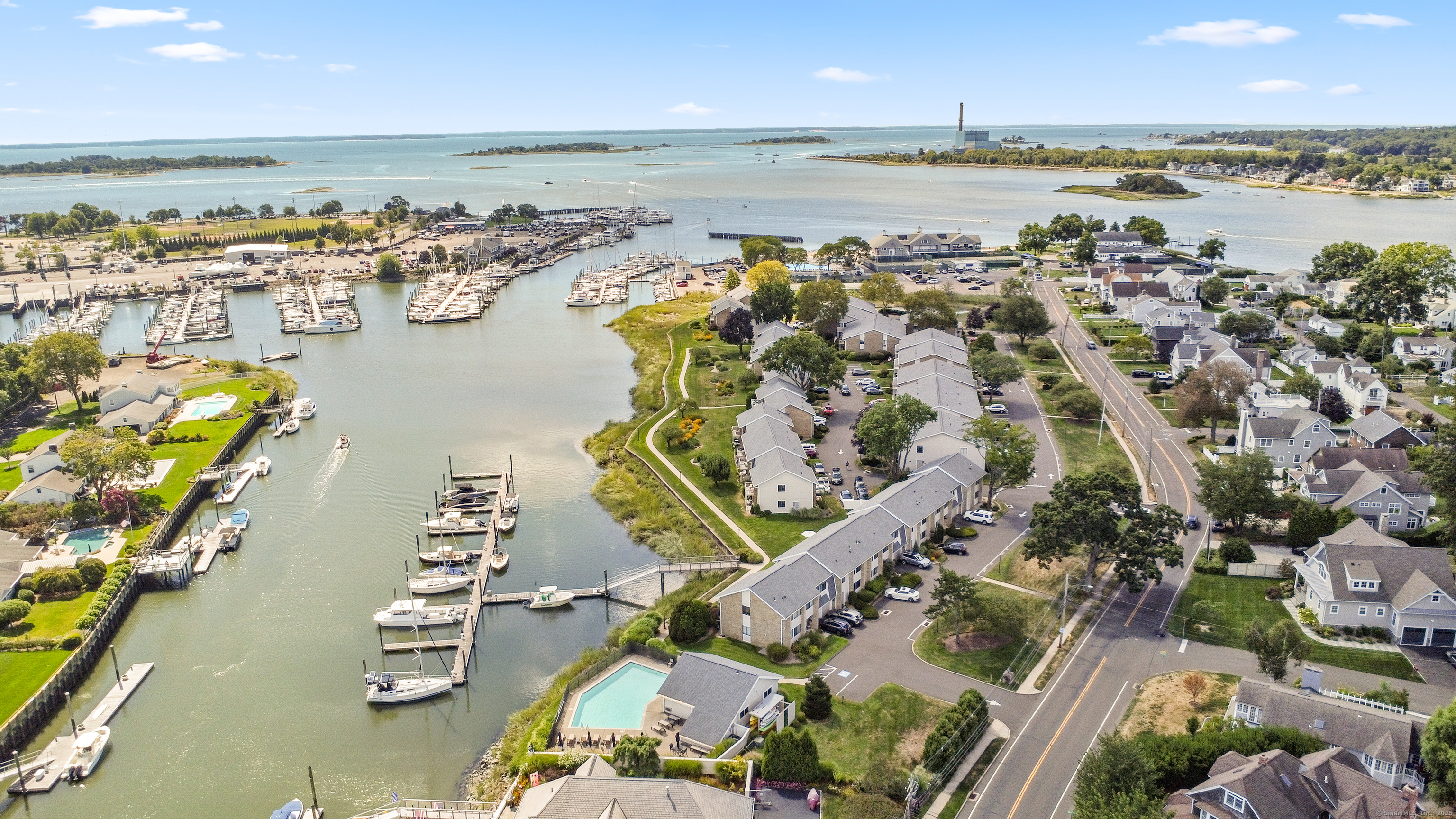 199 Gregory Boulevard, Unit D2 Norwalk, CT 06855 - Photo 2 of 31 an aerial view of ocean and residential houses with outdoor space