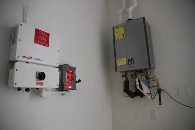 a view of a room with storage and utility