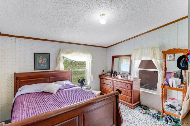 a bedroom with furniture and a window