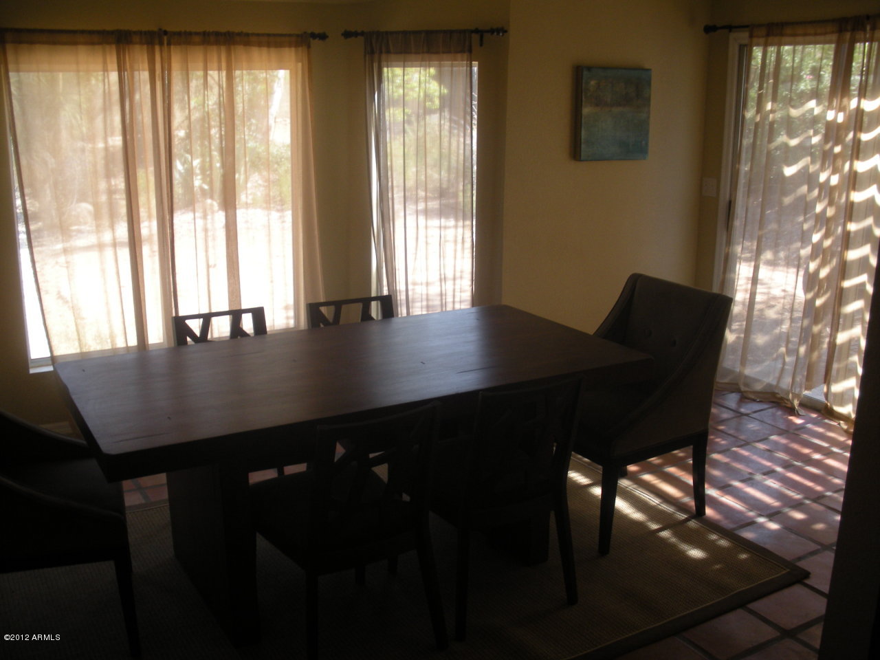 Dining area with bay window