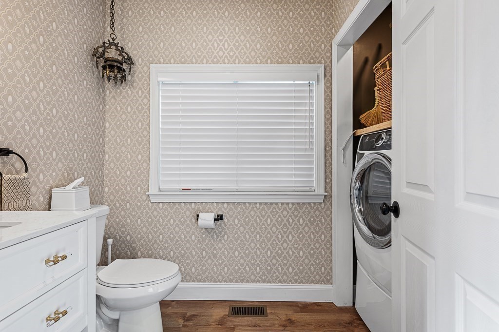 13 Blackstone Street Mendon, MA 01756 - Photo 15 of 41 a bathroom with a toilet and a sink