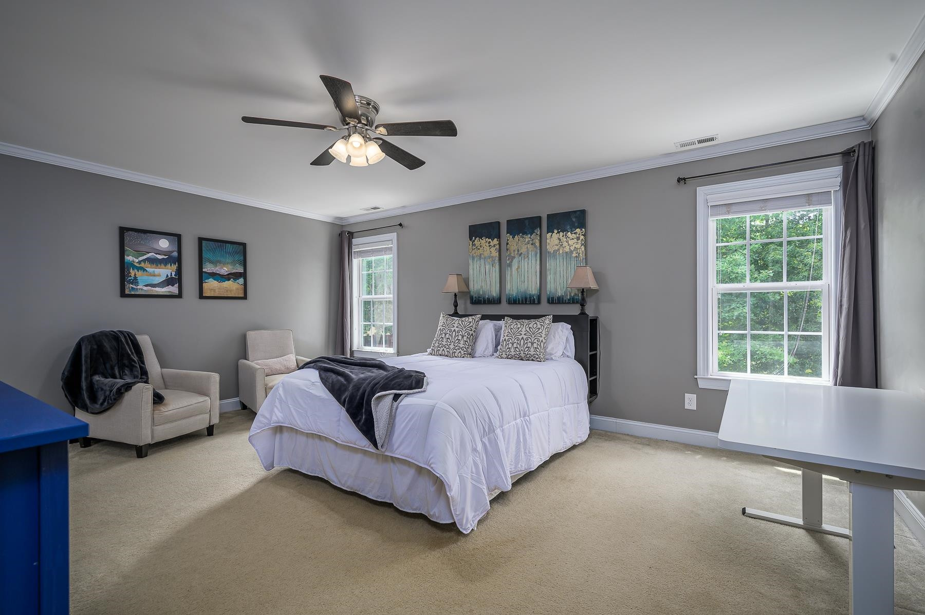 413 Mickey Lane Cary, NC 27513 - Photo 20 of 35 a bedroom with a bed and window