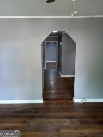 a view of entryway with wooden floor