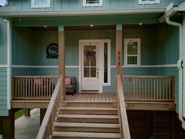 a view of a door of the house