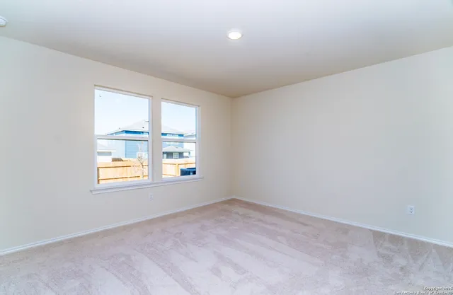 an empty room with a window