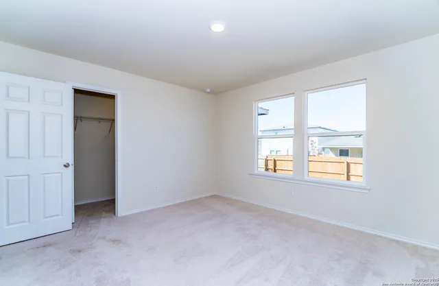 an empty room with a window