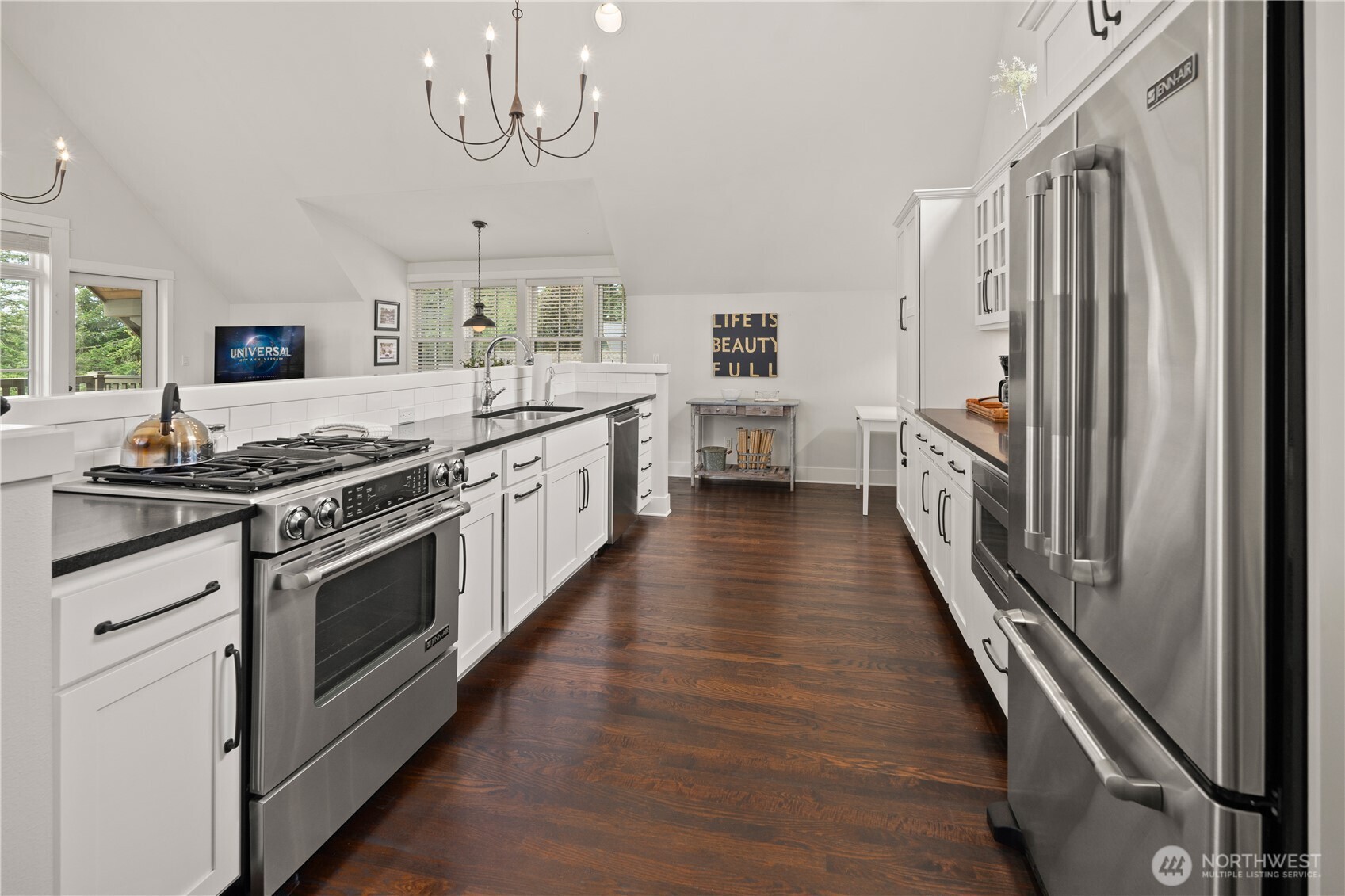 12 Cobblestone Lane Friday Harbor, WA 98250 - Photo 4 of 17 a kitchen with stainless steel appliances a stove top oven a sink dishwasher and a refrigerator