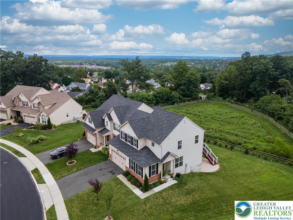 3892 Mink Road Emmaus, PA 18049 - Photo 36 of 39 an aerial view of a house with a big yard