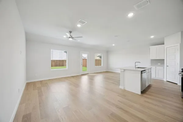 a house view with a garden space