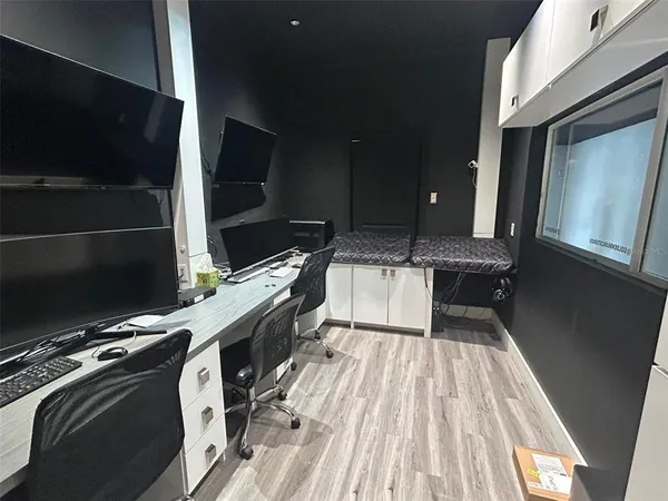 a room with storage and utility