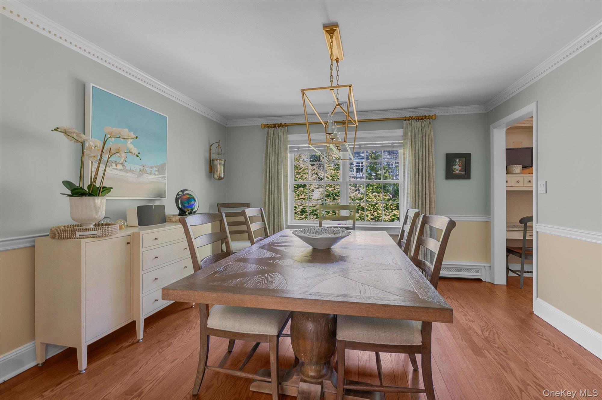 6 Maple Avenue Locust Valley, NY 11560 - Photo 5 of 21 a view of a dining room with furniture window and wooden floor
