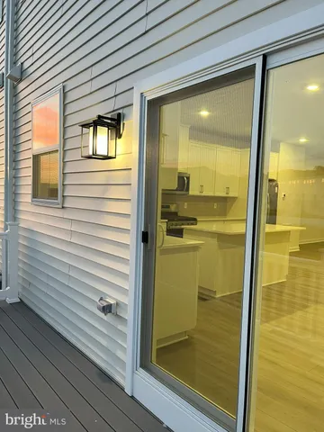 a view of a bathroom with a door