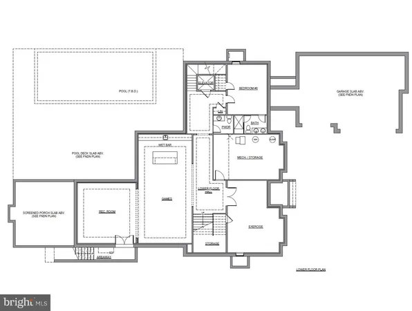 a view of house with swimming pool and sitting area