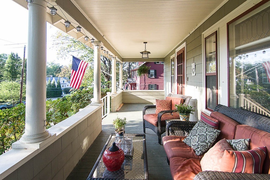 a outdoor living space with furniture