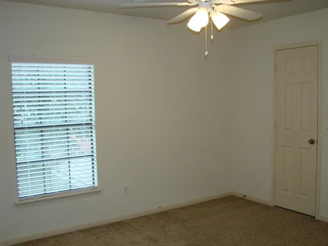 an empty room with a window