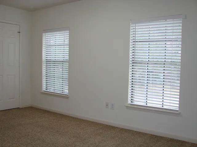 an empty room with a window