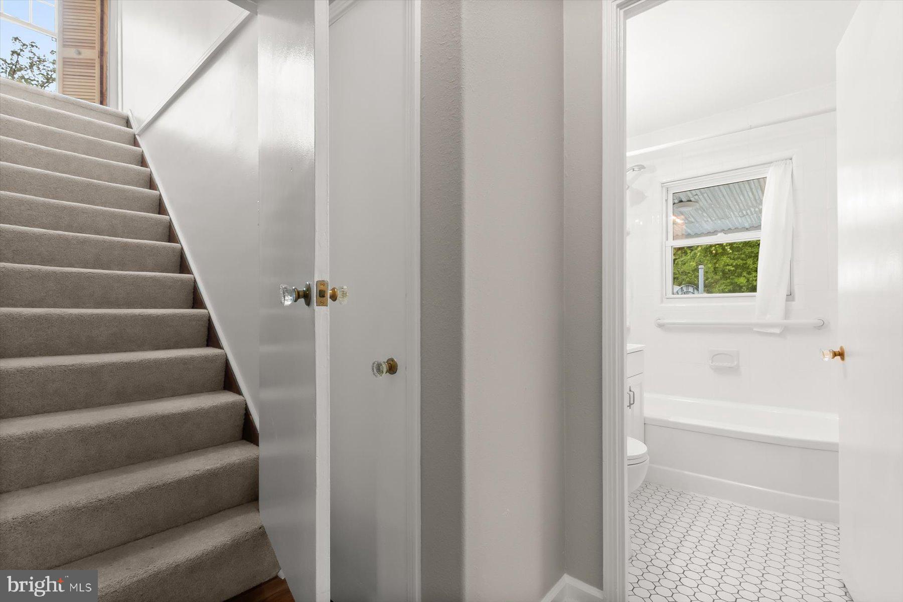 3105 Fayette Road Kensington, MD 20895 - Photo 37 of 93 a view of staircase with white walls and a window