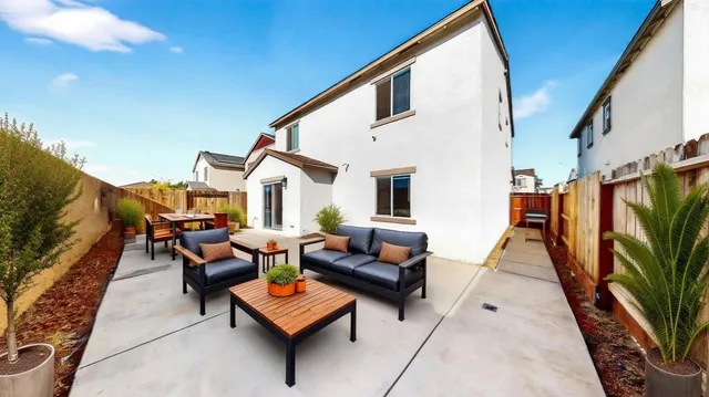 a outdoor space with furniture