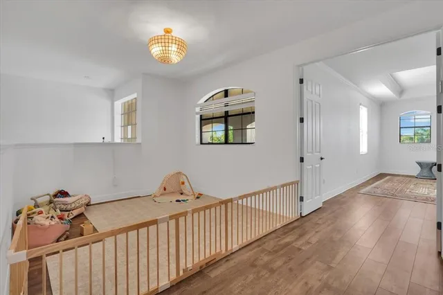 a view of a building with a yard