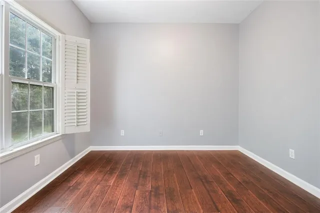 a view of wooden floor in a room