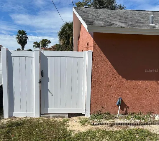a backyard of a house
