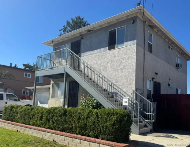 a view of a house with a balcony