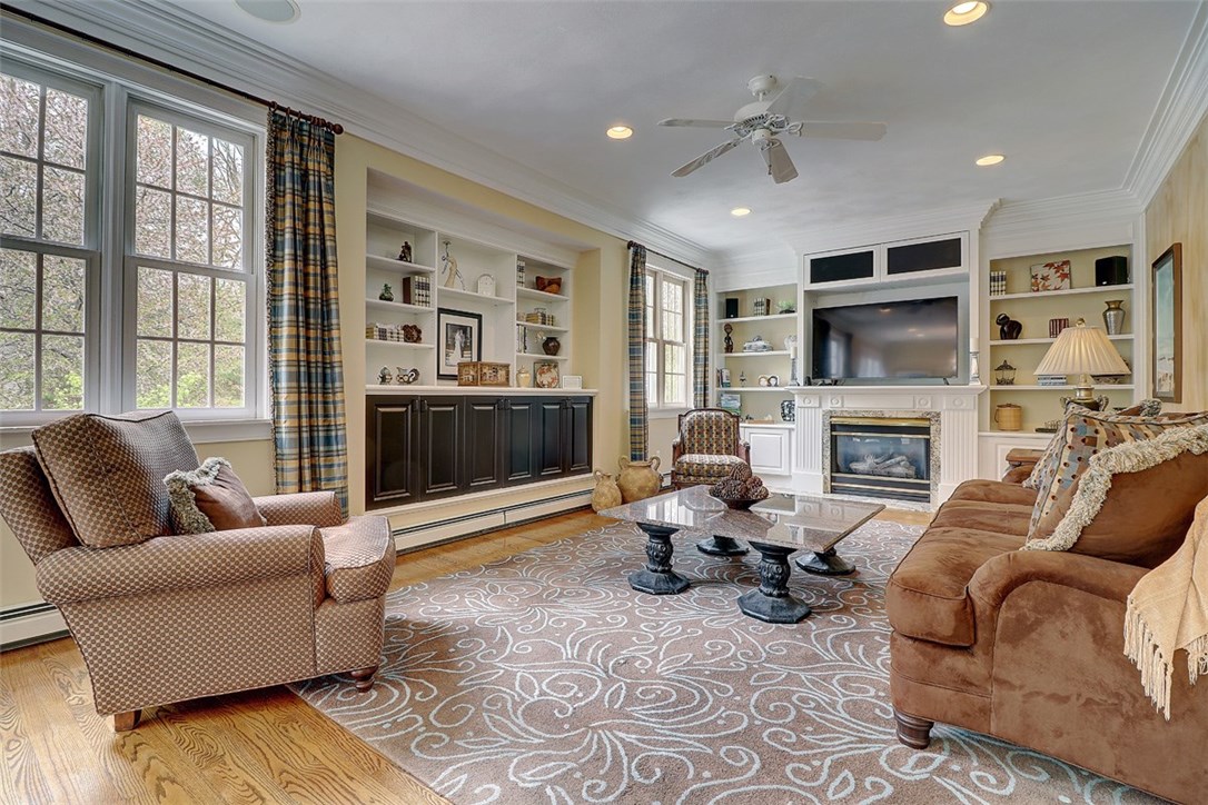 37 Great Road Barrington, RI 02806 - Photo 12 of 29 Beautiful family room with custom built-ins, surround sound and gas fireplace