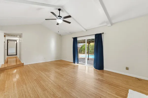 a view of an empty room and window