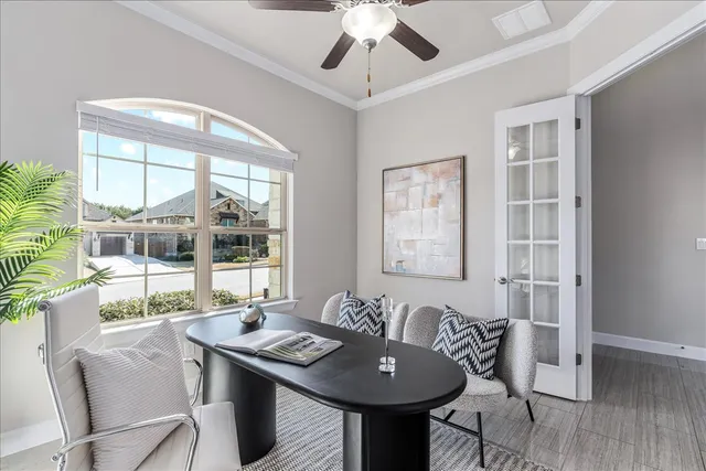 a room with furniture and a window