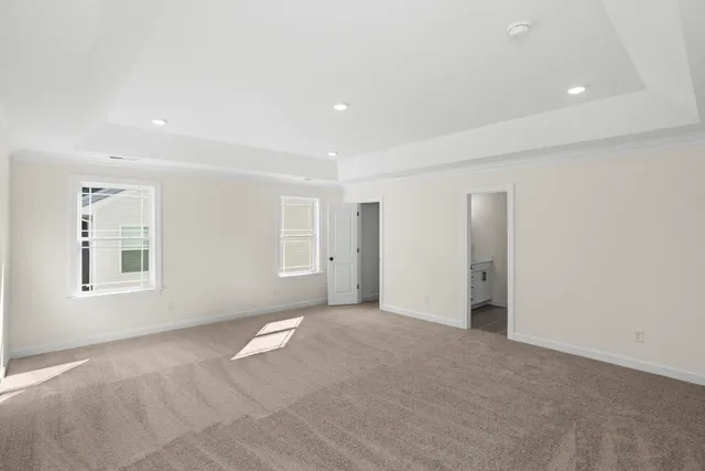 a bathroom with a shower and a toilet