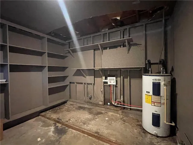 a view of storage and utility room