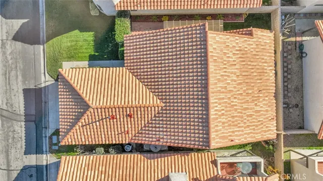 a view of a building from a porch