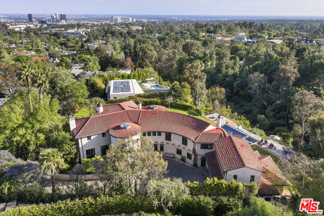 361 Fordyce Road Los Angeles, CA 90049 - Photo 40 of 40 an aerial view of a house with a garden
