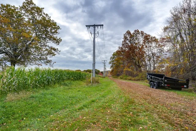 a view of a lake from a city
