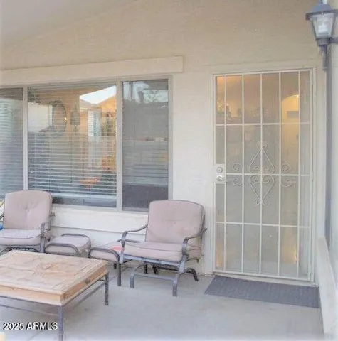 a view of a city from a terrace