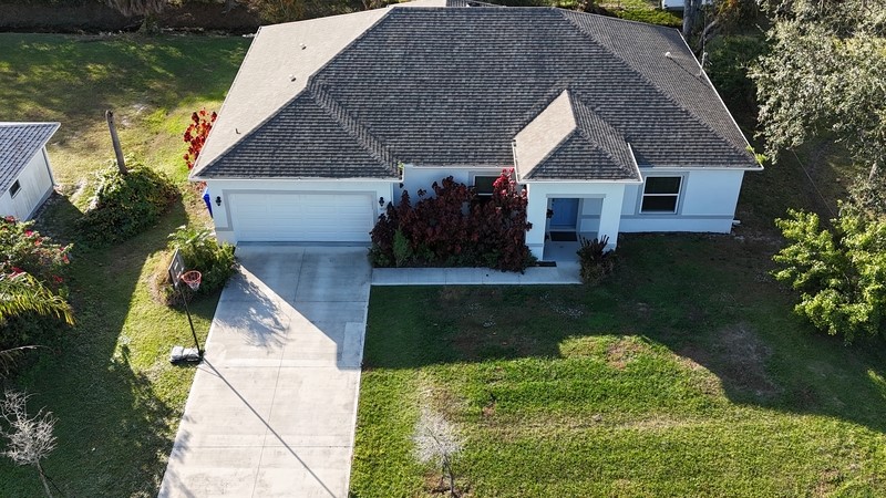a aerial view of a house