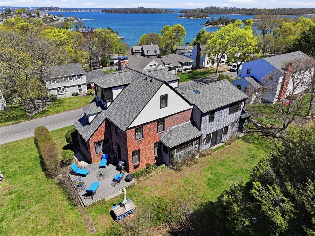 34 Governor Long Road Hingham, MA 02043 - Photo 30 of 37 an aerial view of a house with garden space and street view