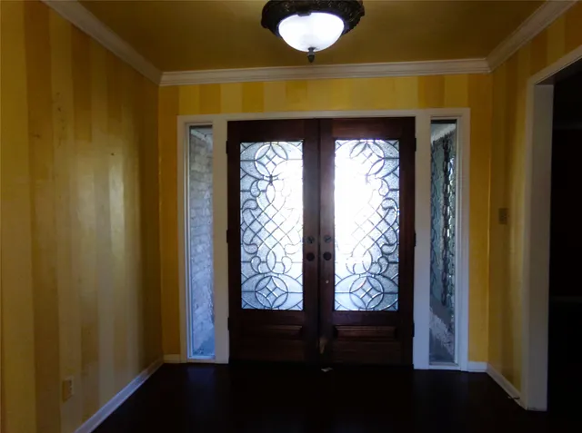 a view of front door