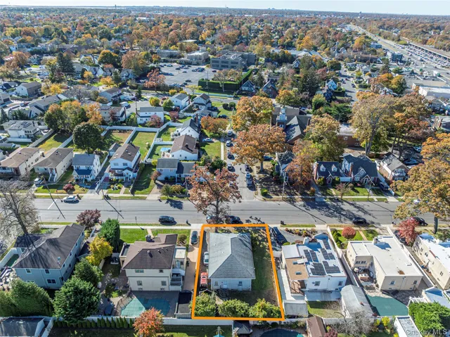 an aerial view of a city