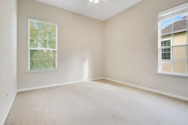 an empty room with a window