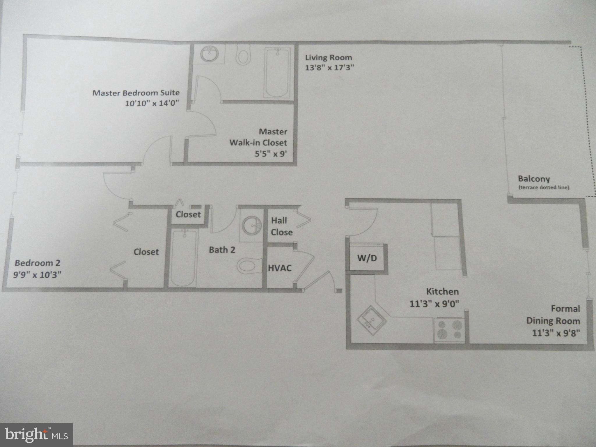 1420 Northgate Square, Unit 21B Reston, VA 20190 - Photo 30 of 30 Floorplan