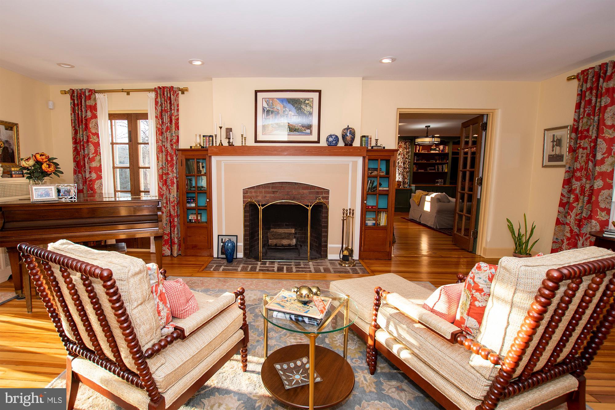270 South Ridley Creek Road Media, PA 19063 - Photo 13 of 71 Living room with wood burning fireplace
