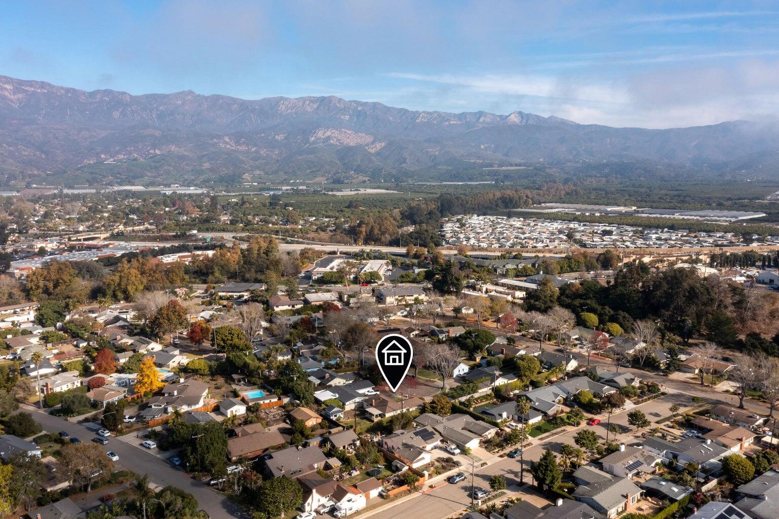 755 Calle Rey Mar Carpinteria, CA 93013 - Photo 16 of 18 an aerial view of residential house and green space