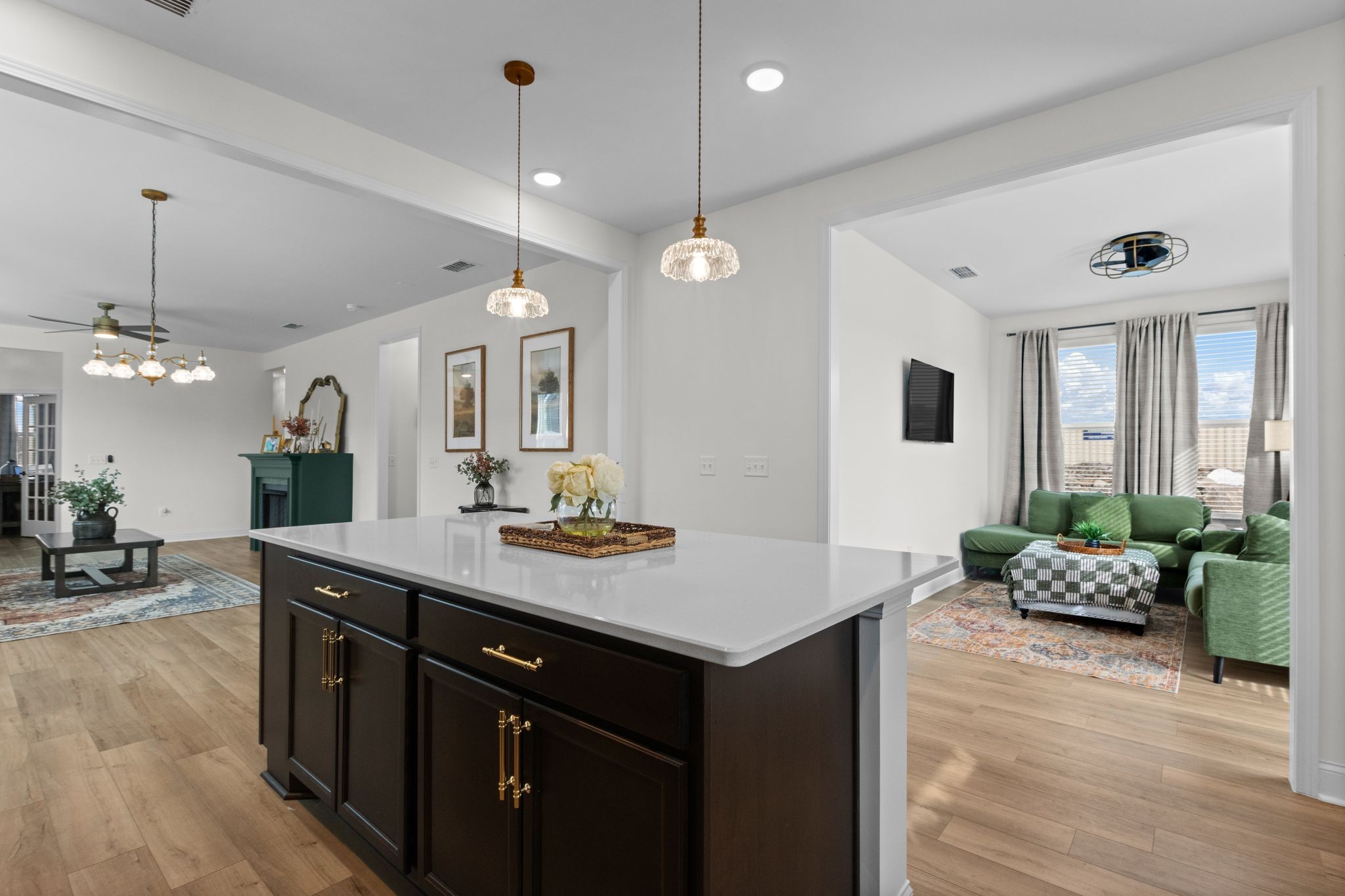 7153 Triad Way Murfreesboro, TN 37128 - Photo 18 of 35 a kitchen with a counter space a sink appliances and cabinets