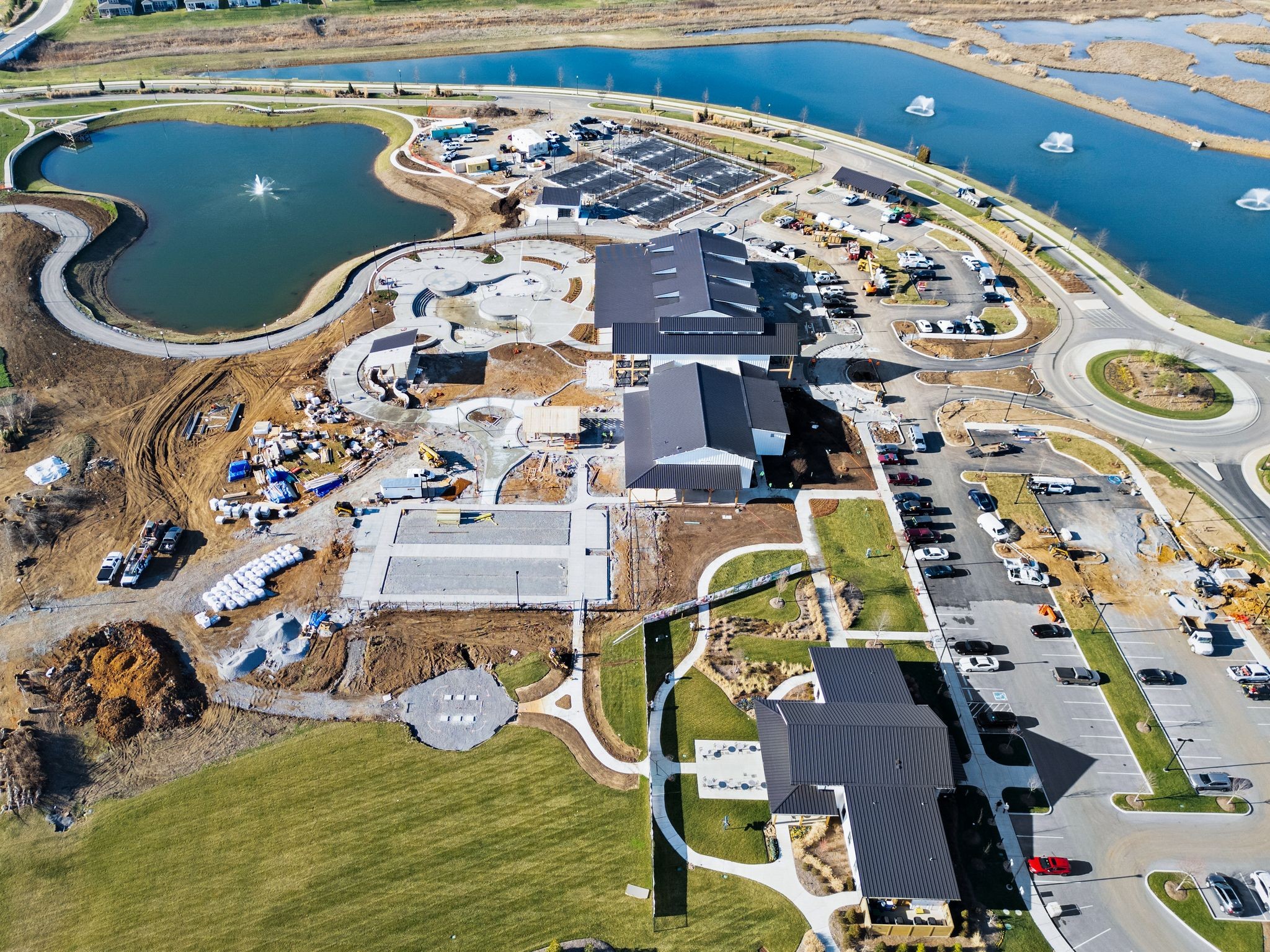 7153 Triad Way Murfreesboro, TN 37128 - Photo 34 of 35 an aerial view of a swimming pool patio and mountain view in back