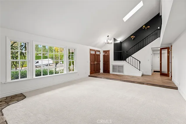 a view of an entryway with stairs